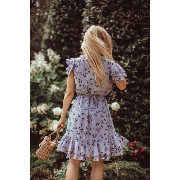 WAYF Madlyn Mini Ruffle Wrap Dress - Picture 2 of 2